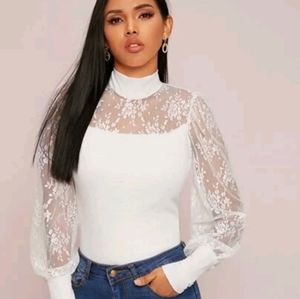 White lace top